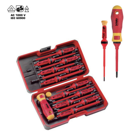 JUEGO DE DESTORNILLADORES AISLADOS 1.000V CON VARILLAS INTERCAMBIABLES "E-SMART" FELO 063 913 06