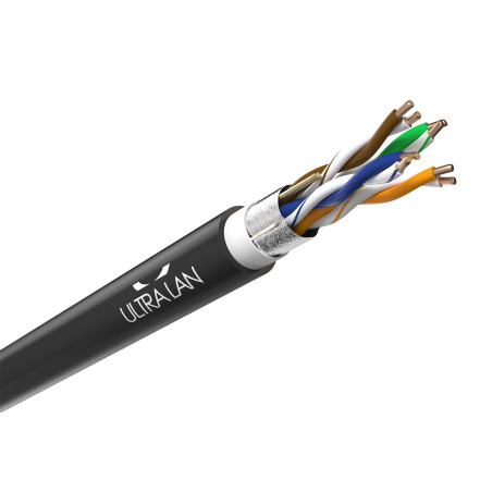 CABLE FTP F/UTP RIGIDO CAT-5E EXTERIOR NEGRO 305MT