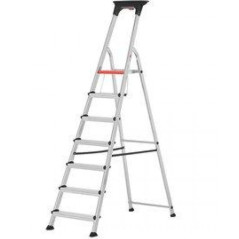 ESCALERA DE TIJERA CON PLATAFORMA 7 PELD. ALU-PRO HYMER