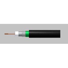 Cable coaxial RG6 negro AMPHENOL
