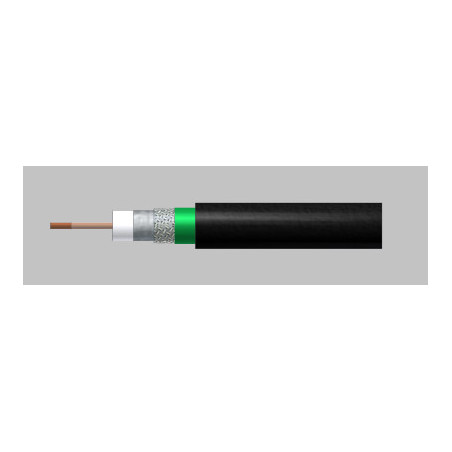 Cable coaxial RG6 negro AMPHENOL