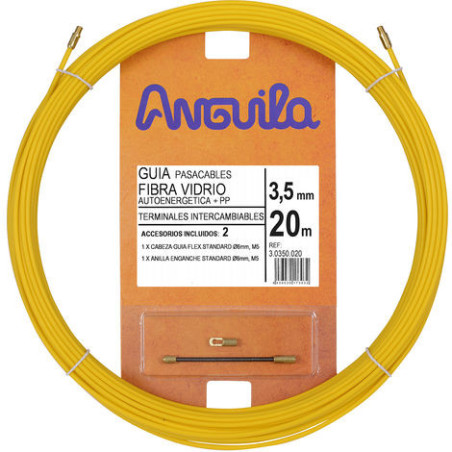 GUIA PASACABLES ANGUILA FIBRA DE VIDRIO AUTOENERGÉTICA Ø3.5 20M