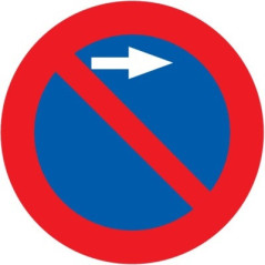 SEÑAL "PROHIBIDO APARCAR 60CM" DISCO MOPU (OFICIAL) DERECHA