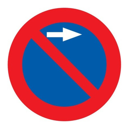 SEÑAL "PROHIBIDO APARCAR 60CM" DISCO MOPU (OFICIAL) DERECHA