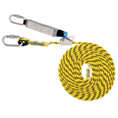 LÍNEA DE VIDA 20 m, ABSORBEDOR+ALTOCHUT ALUMINIO+MOSQUETONES