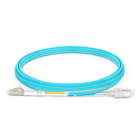 PATCHCORD MM DX LC/UPC - SC/UPC 15m 3mm LSZH OM3 Aqua