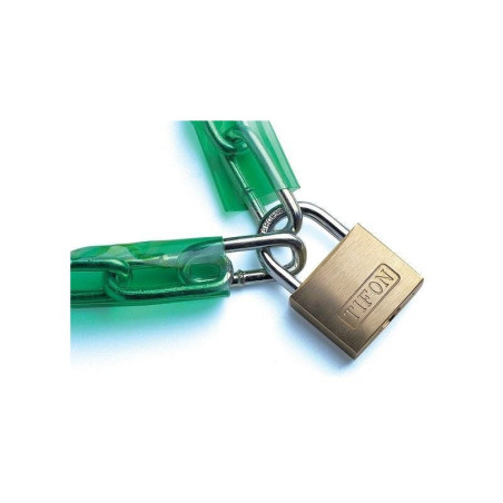 CADENA 5MMX75CM C/CANDADO 30MM LATON