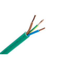 CABLE ELÉCTRICO LIBRE DE HALÓGENOS RZ1-K 3G2,5MM2 BIFÁSICO, VERDE ROLLO DE10M