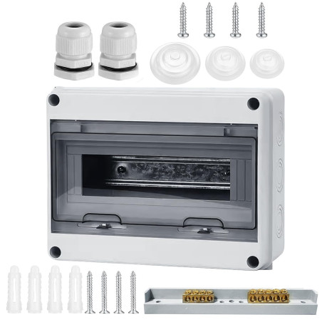 CAJA CONEXIONES ELECTRICAS 12 MODULOS CON BLOQUE DE TERMINALES