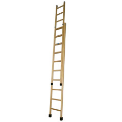 ESCALERA EXTENSIBLE MANUAL DE MADERA 6 METROS