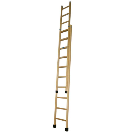 ESCALERA EXTENSIBLE MANUAL DE MADERA 6 METROS