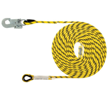 LÍNEA DE VIDA VERTICAL 14 mm ø CON MOSQUETÓN: 20m SAFETOP