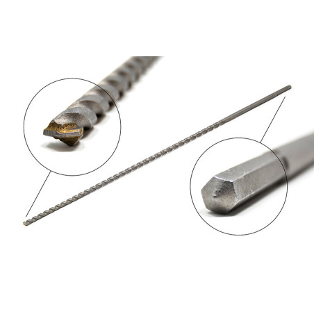 Broca pasamuros de hormigón, vástago hexagonal Ø 10,0 x 600 mm