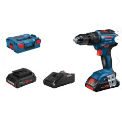 TALADRO DE PERCUSIÓN BÁSICO BOSCH 18V SIN ESCOBILLAS + DOS BATERÍAS 3Ah
