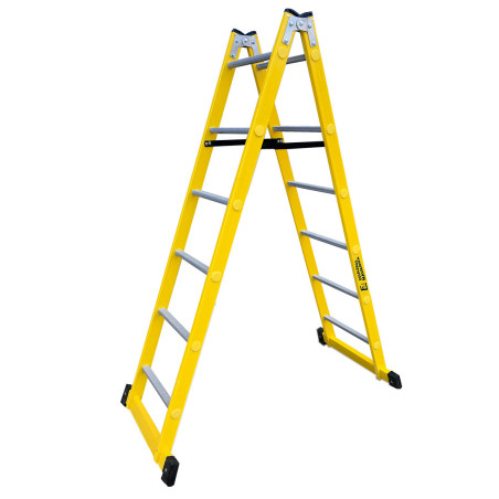 ESCALERA DE TIJERA DE FIBRA 1.79 METROS