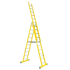 Escalera de tijera con tramo extensible - Altura tijera 2.73m, desplegada 4.40m