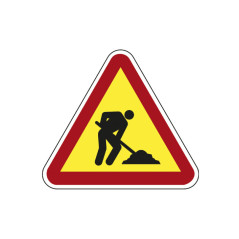 SEÑAL DE PELIGRO OBRAS 62cm