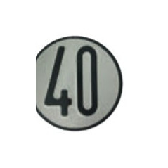 V4 PLACA DE 20CM PARA VEHICULO CON LIMITACION DE VELOCIDAD A 40KM/H